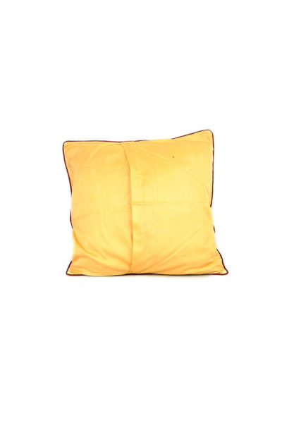 beige machine embroidery cushion cover - back