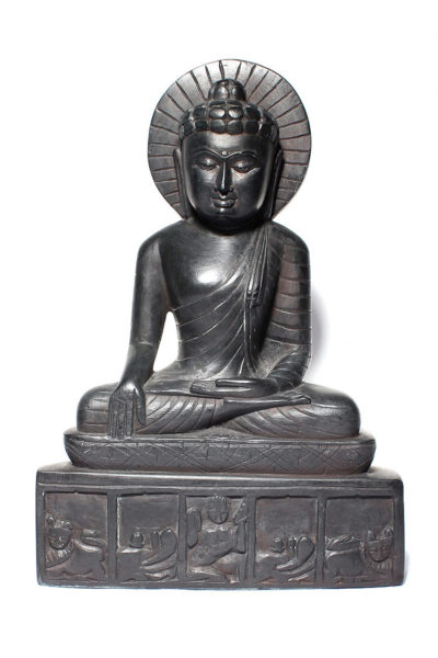 black stone blessed-Buddha statue