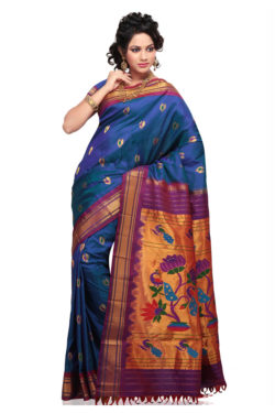 Heena Green Indian Sari Fabric
