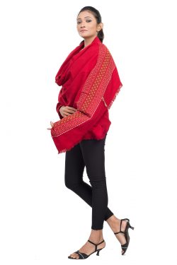 red kuki shawl