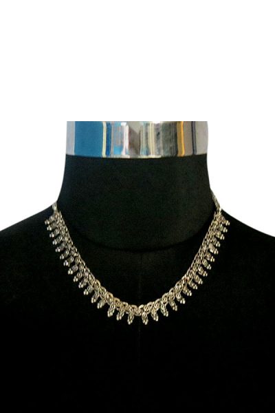 white gunmetal scorpion necklace